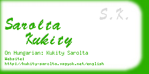 sarolta kukity business card